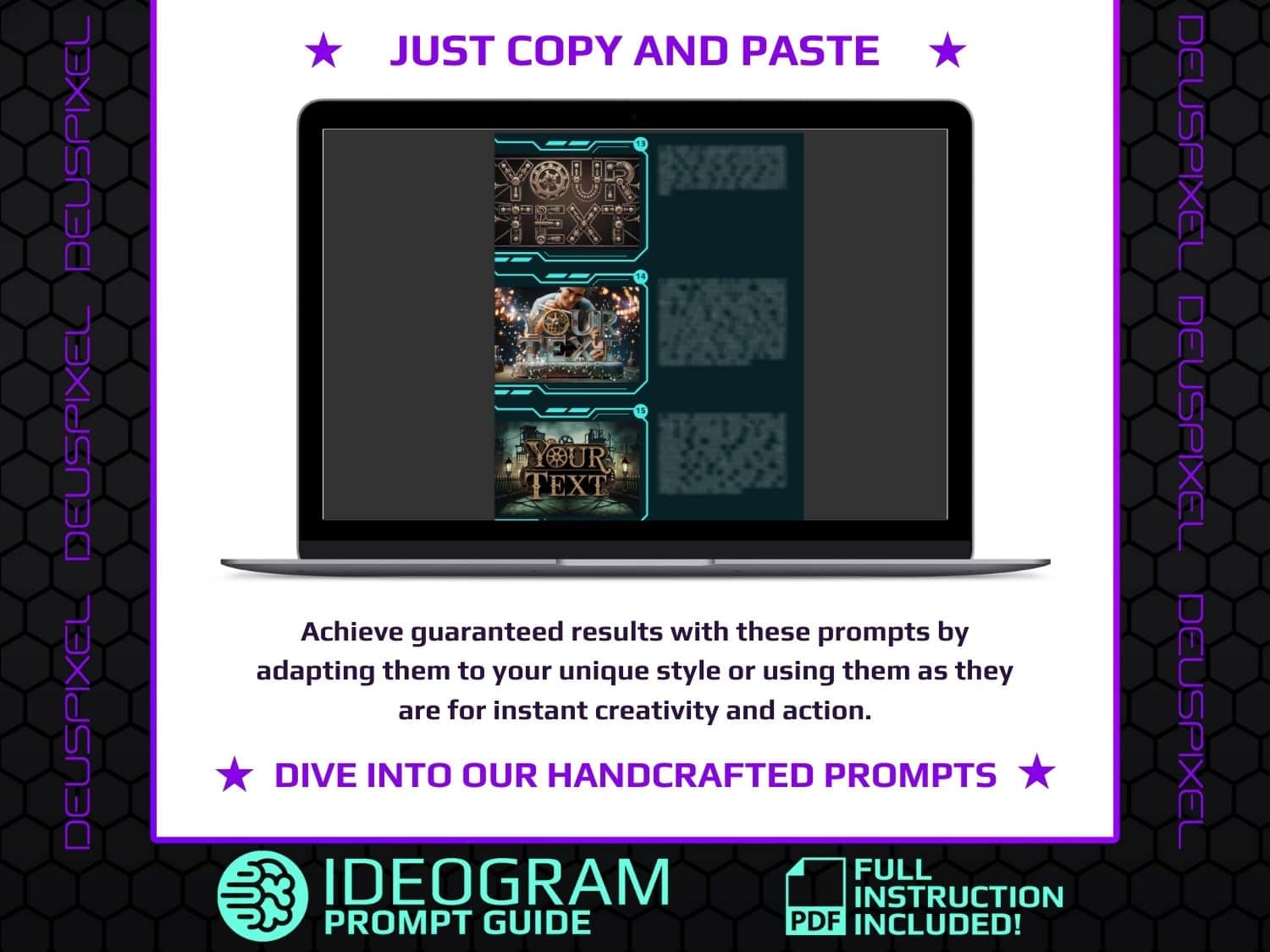 33 Steampunk Text Style Prompts for Ideogram – Vintage-inspired industrial typography with gears, pipes, and mechanical design elements.